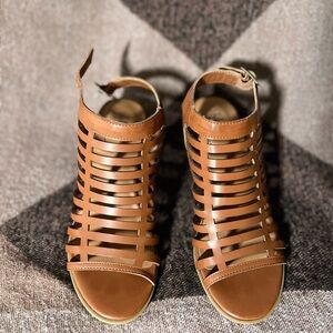 Style & Co Women's Haileyy Caged Upper Cone Heel Dress Sandals - size 5